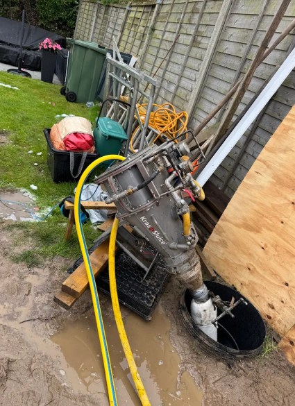 The Clear Stream Drainage Team Drain Jetting for a client.