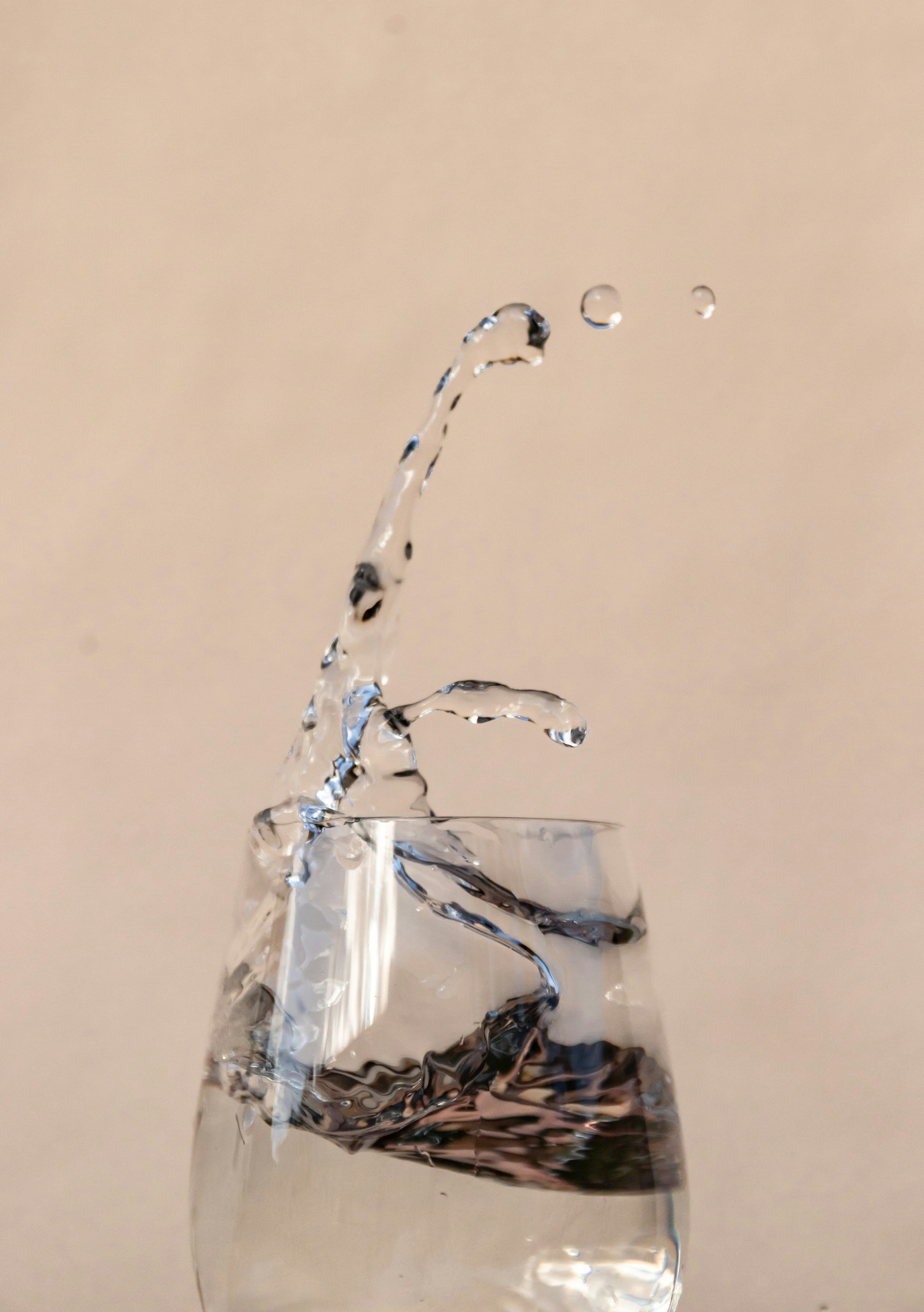 glass of water almost fill